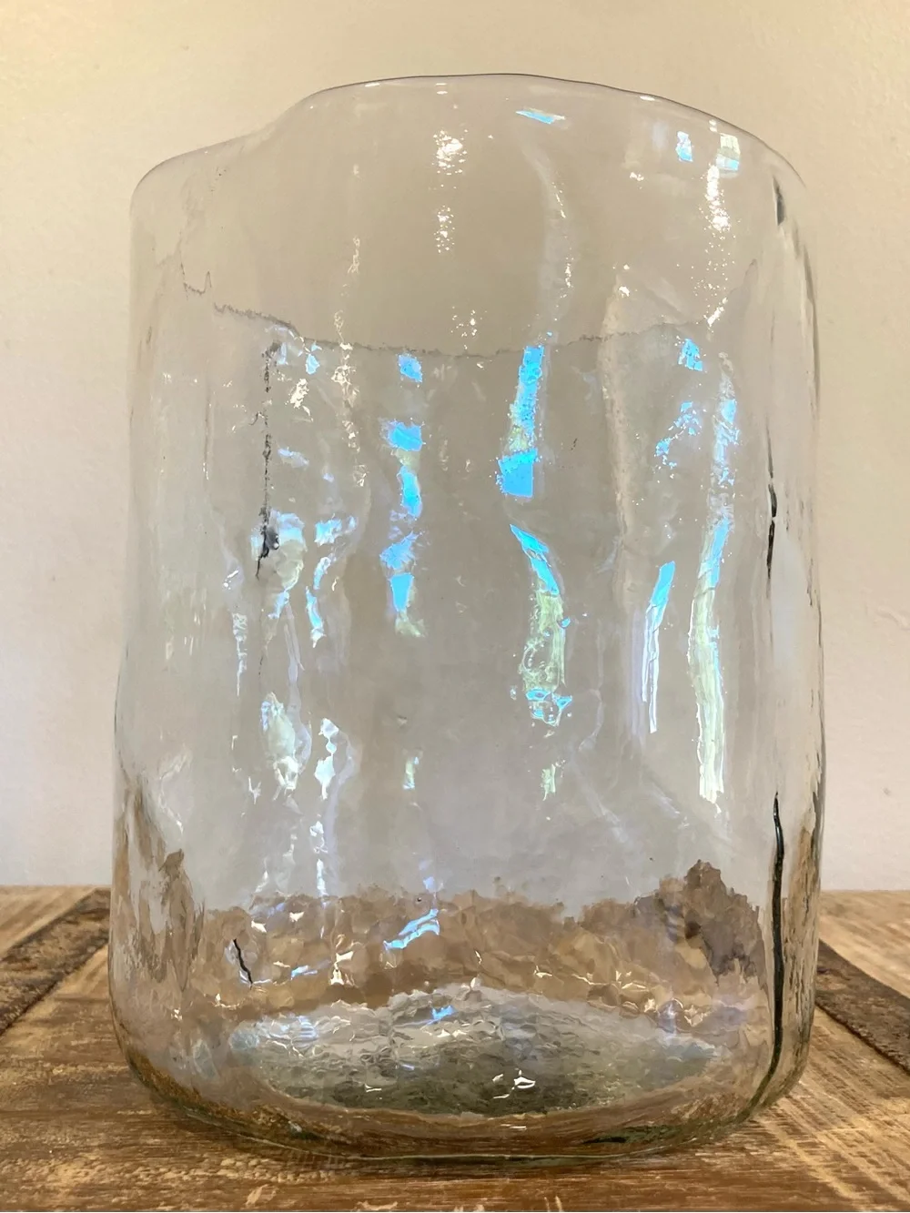 Wabisabi Clear Glass Hurricane Candle Holder or Vase New